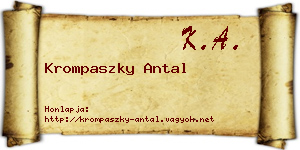 Krompaszky Antal névjegykártya